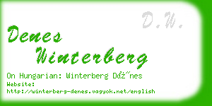 denes winterberg business card